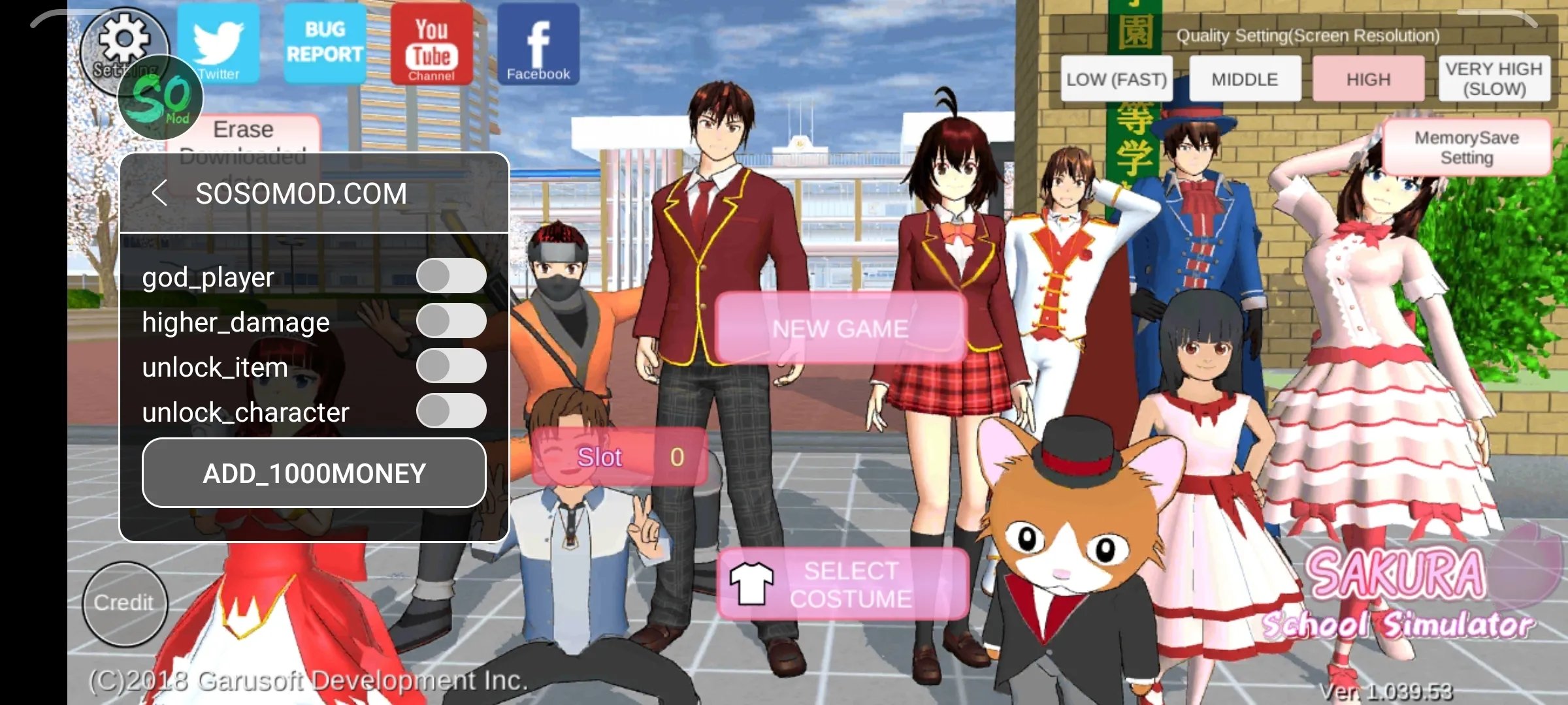 SAKURA SchoolSimulator英文版2023最新版下载v1.039.93图1: