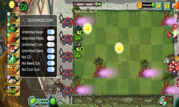植物大战僵尸2内置修改器手游下载v3.0.7图3: