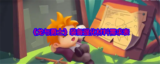 龙与勇士装备强化需要什么材料  装备强化材料需求表[多图]图片1